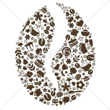 Coffee grain Stock Illustration