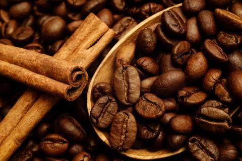 Coffee grains close-up Foto stock