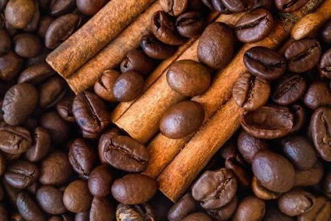 Coffee grains close-up Stock Photos