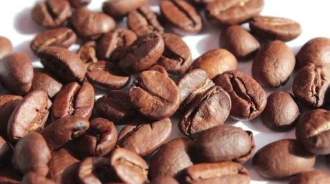 Coffee Grains Falling Stock-Footage 61331422