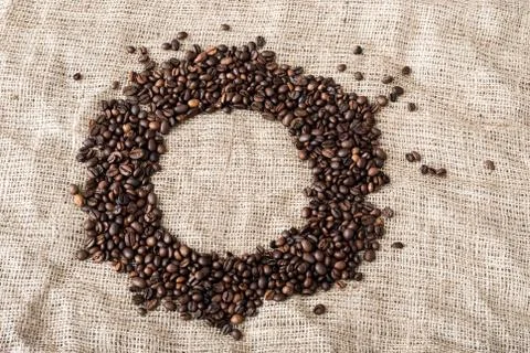 The coffee grains Stock Photos