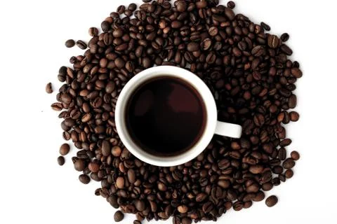 The coffee grains Stock Photos