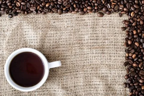 The coffee grains Stock Photos