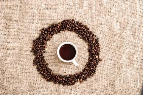 The coffee grains Stock Photos