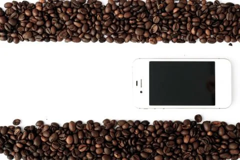 Coffee grains,abstract, dark Stock Photos