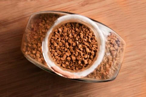 Coffee granules close-up Stock Photos