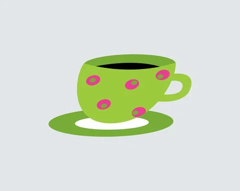 Coffee green cup vector design Stock Illustration
