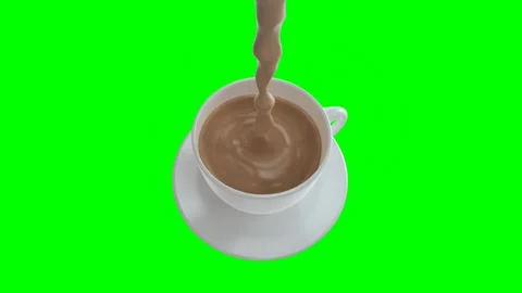 Coffee green screen video effect Stock Footage 262400813