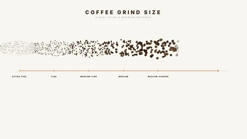 Coffee Grind Size Guide for Different Brewing Methods Stock Footage 342723287