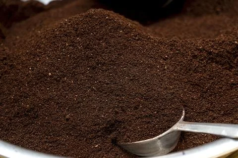 Coffee grind texture background. Stock Photos