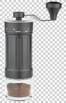 Coffee grinder with adjustable settings. Stock Photos