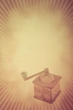 Coffee grinder background with copy space (vertical) Stock Illustration