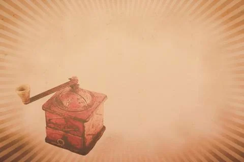 Coffee grinder background Stock Illustration