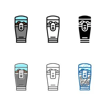 Coffee grinder electric minimal device color icon vector Stock Illustration