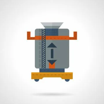 Coffee grinder flat color vector icon Stock Illustration