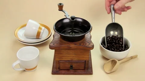 Coffee Grinder Stock Footage 965452