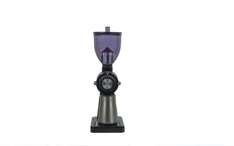 Coffee grinder front view on white background Foto stock
