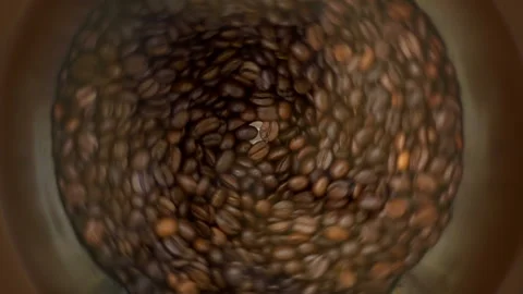 Coffee grinder grinds coffee beans. Slow-motion video. Stock Footage 171337817