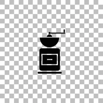 Coffee grinder icon flat Stock Illustration