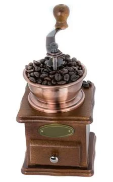 Coffee Grinder over white background Stock Photos