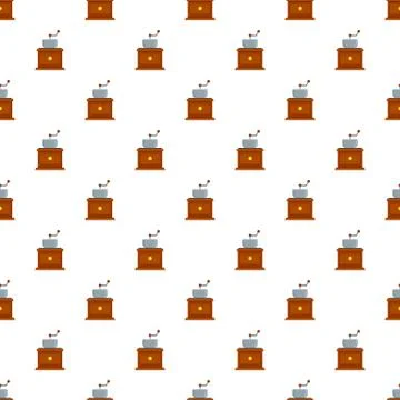 Coffee grinder pattern seamless vector Stock Illustration
