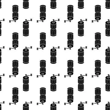 Coffee grinder pattern seamless vector Stock Illustration