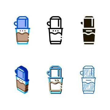 Coffee grinder range machine icon vector outline イラスト素材