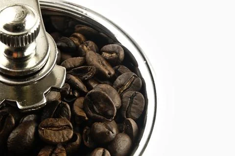 Coffee grinder on the table Stock Photos
