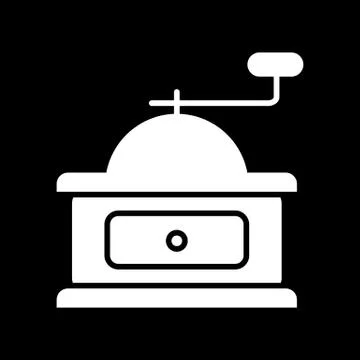 Coffee grinder vector icon. Linear design illustration. Stock Illustration