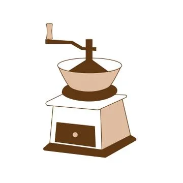 Coffee grinder. Vector object for creating a menu of restaurants and cafes, a Stock Illustration