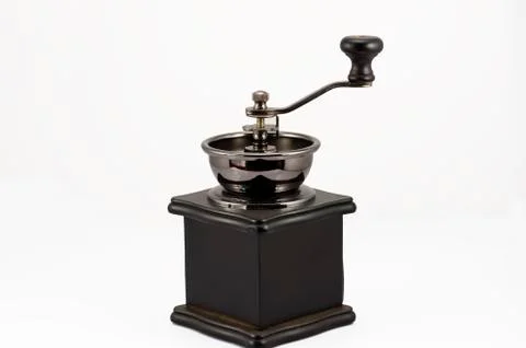 Coffee grinder on the white background Foto stock