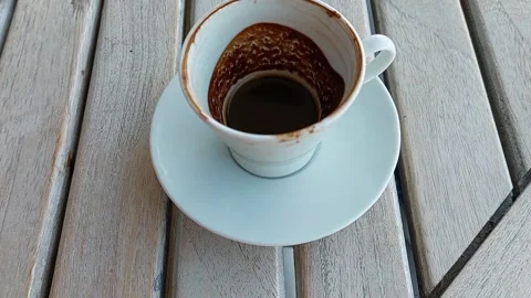 Coffee grounds in the bottom of the cup, Coffee Footage Stock Footage 250260049