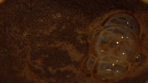 Coffee Grounds Bubbling Close Up 2 Stock Footage 223230243