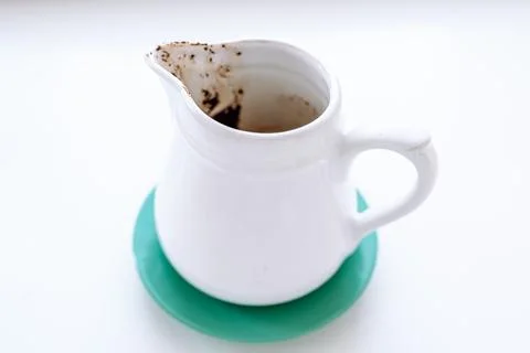 Coffee grounds in coffee pot Stock Photos