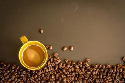 Coffee on grunge dark background Stock-Fotos
