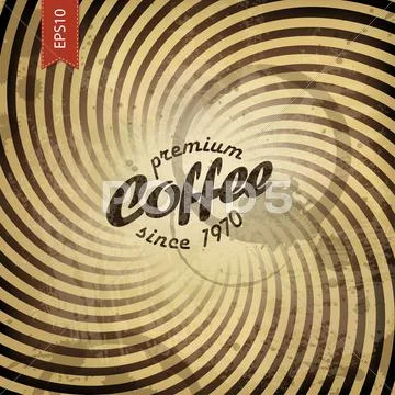 Coffee grunge retro background. vector, eps10 Stock Illustration