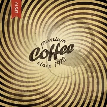 Coffee grunge retro background. vector, eps10 Illustrazione stock