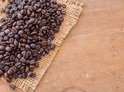 Coffee on grunge wooden background Stock Photos