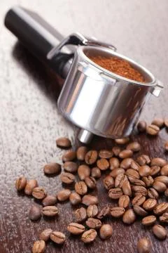 Coffee handle Stock Photos