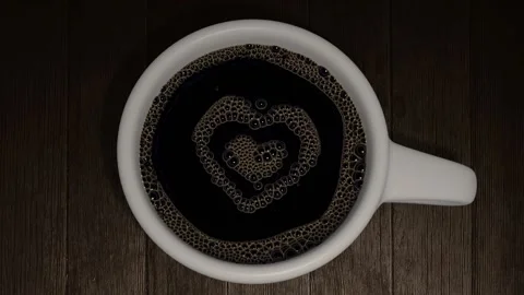Coffee heart Stock Footage 147403156