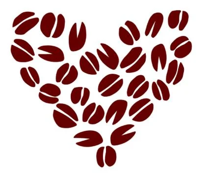 Coffee Heart Stock Illustration