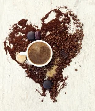 Coffee heart Stock Photos