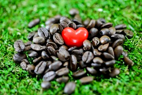 Coffee heart Stock Photos