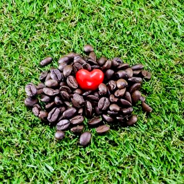Coffee heart Stock Photos