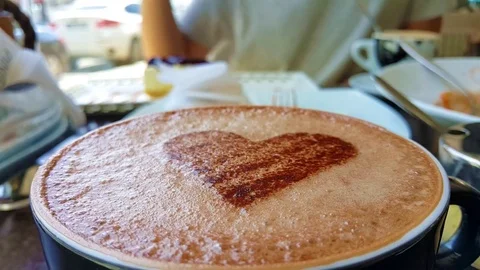 Coffee with heart shape Video stock 76578228