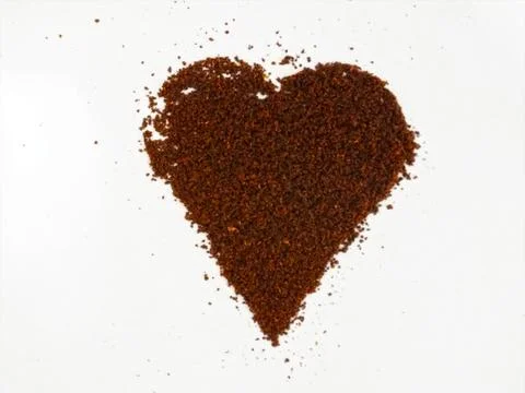 Coffee heart shape Stock Photos