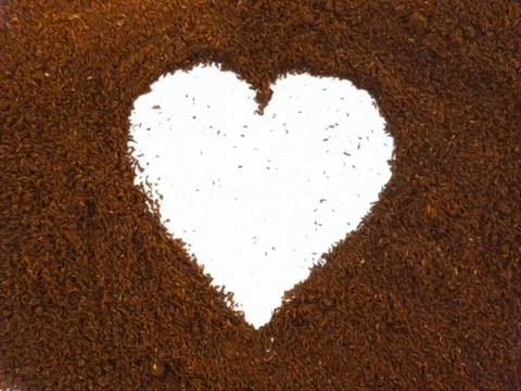 Coffee heart shape Stock Photos