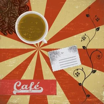 Coffee house background Stock Illustration