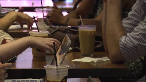 Coffee house chat Stock Footage 32718080