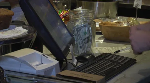 Coffee house checkout Stock Footage 32718398